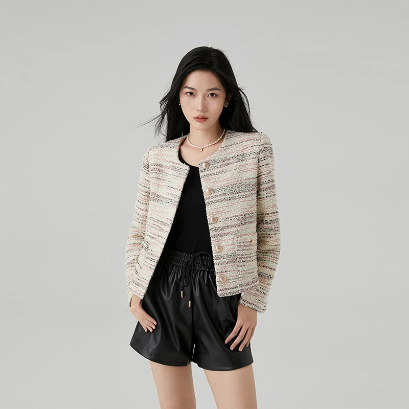 Colored Striped Button Jacket