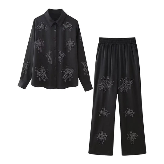 Embroidery Shirt & Pants Set