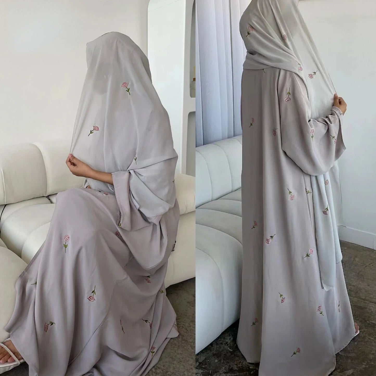 Open Chiffon Abaya