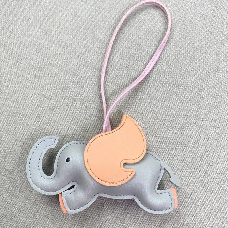 PU Leather Flying Elephant Bag Charm