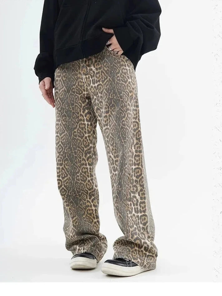 Vintage Leopard Print Jeans