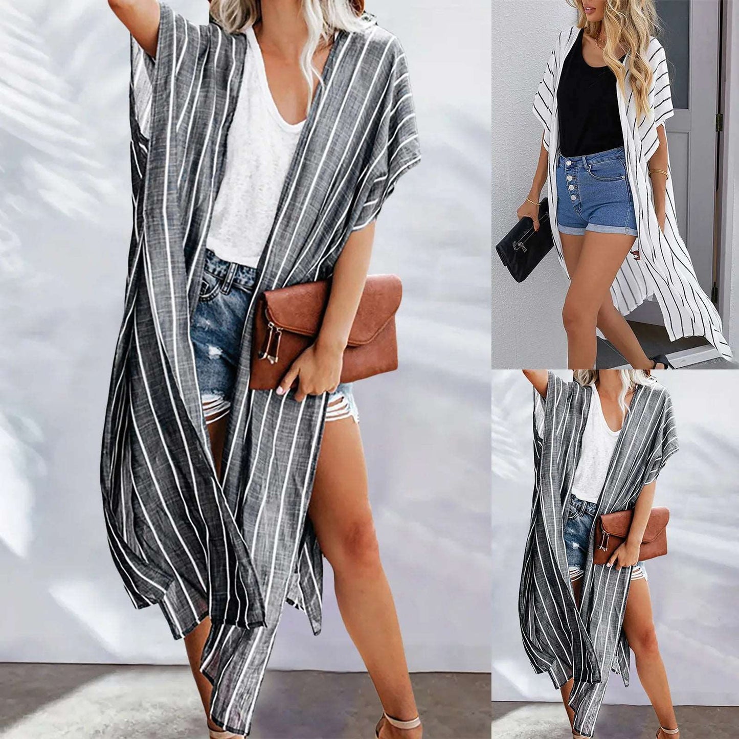 Cotton Linen Beach Kimono