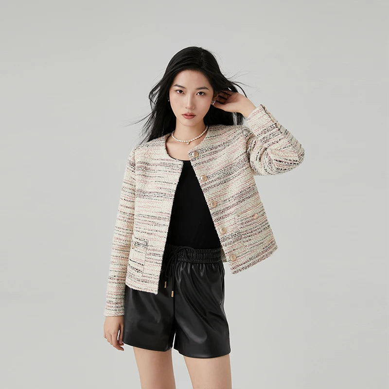 Colored Striped Button Jacket