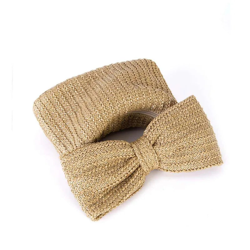 Women's New Bow Grass Knitted Handbag