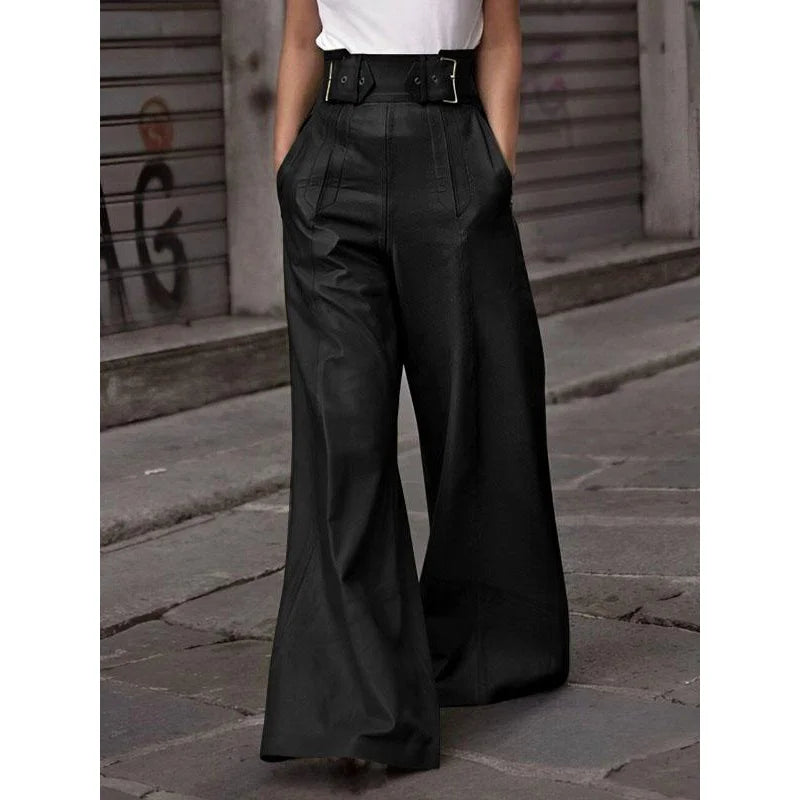 Faux PU Long Pants