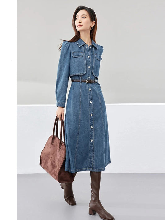 Cotton Denim Dress